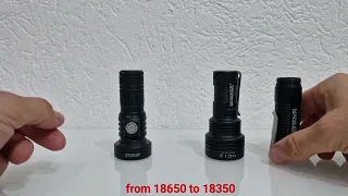 Manker MC13II SBT90.2  -  Manker MC13 SBT90.2  turbo Beamshot comparison