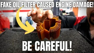 Fake Oil Filter Caused Engine Damage in This Toyota! BE CAREFUL!
