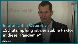Impfpflicht in Österreich: PK mit Karoline Edtstadller und Wolfgang Mückstein