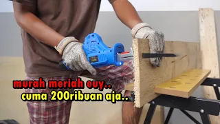 uji coba cordless reciprocating saw murah meriah - Mollar  CRS12280-U 12V