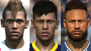 Neymar evolution from FIFA 10 to FIFA 21