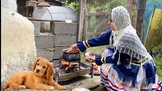 iran nomadic village lifestyle | having lunch in village