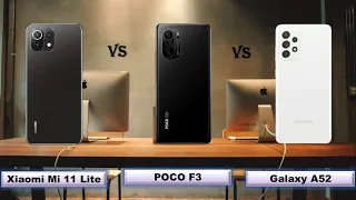 Xiaomi Mi 11 Lite vs POCO F3 vs Samsung Galaxy A52