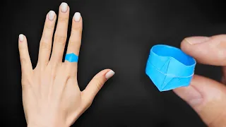 How to make a PAPER RING | Origami  | NO CUT | NO GLUE