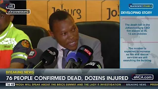 WATCH | CoJ briefing on Johannesburg building fire