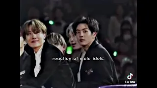 KPOP MALE IDOLS REACTION TO TWICE TZUYU AND SANA 👀😶