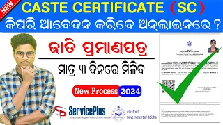 How to apply SC Caste Certificate in Odisha ll Caste Certificate Apply Online Odisha 2024-25