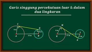 Garis singgung persekutuan luar dan garis singgung persekutuan dalam dua lingkaran