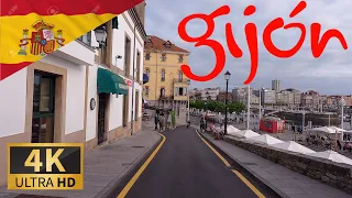 DRIVING GIJON, Xixón, Principality of Asturias, SPAIN I 4K 60fps