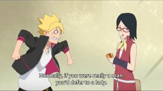 Boruto call Sarada flat chested