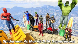 GTA 5 Crazy Ragdolls Spiderman VS MARVEL & DC SUPERHEROES (Euphoria Physics | Funny Moments ) Fails