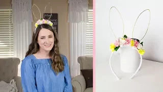 DIY FLORAL HEADBAND WITH BUNNY EARS FOR EASTER | SIMPLY DOVIE