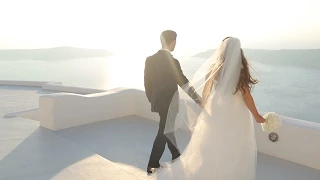 Roger + Elena's wedding in Santorini