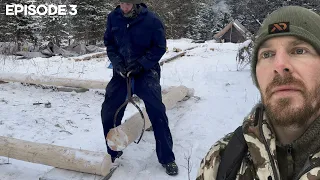 Winter Log Cabin Build on Off-Grid Homestead |EP3|