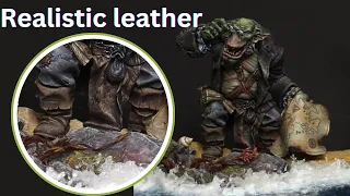 How to paint super realistic worn leather on your warhammer models. #warhammer