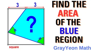 Find the area of the blue region Important Geometry skills explained #mathpuzzles #geometryskills