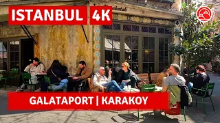 Most Enjoyable Moments in Istanbul Spring 2023-Galataport-Karakoy Walking Tour|4k UHD 60fps