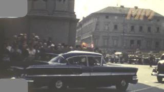 King of Thailand State visit to the Switzerland 1960 old cine film 155