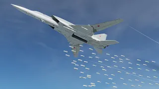 Tu-22M3 Jets Carpet Bomb To Destroy Warship and Anti-Air System - Plane Simulator