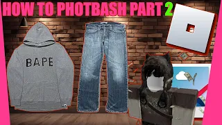 HOW TO PHOTOBASH ROBLOX CLOTHING | PART 2  HOODIE AND JEANS.