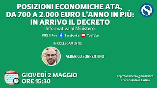 Posizioni economiche ATA, da 700 a 2.000 euro l’anno in più: in arrivo il decreto