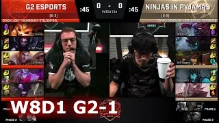 G2 eSports vs Ninjas in Pyjamas | Game 1 S7 EU LCS Summer 2017 Week 8 Day 1 | G2 vs NIP G1 W8D1