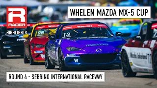 Mazda MX-5 Cup 2024 | Round 4 - Sebring International Raceway | Race Highlights