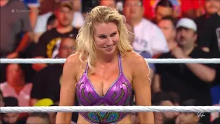 BAYLEY,Charlotte Flair vs Trish Stratus WWE Women's Championship Match SummerSlam 2019