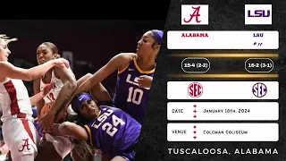 Alabama vs No. 10 LSU | SEC | 1.18.24