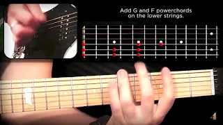 Drop D Tuning Riff Workout - Guitar Lesson Practice-Along