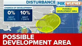 Tropical Disturbance Forming Off Southeast Coast