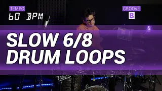 Slow 6/8 drum loop 60 BPM // The Hybrid Drummer