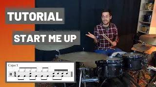 Cómo tocar START ME UP en BATERÍA - The Rolling Stones (TUTORIAL Español)