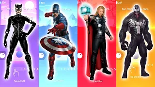 DC Marvel Tiles Hop, CatWoman vs Captain America vs Thor vs Venom