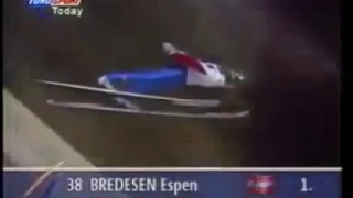 Espen Bredesen 210.0 m Planica 1997 (German Commentary)