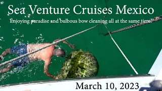 Sea Venture Cruises Mexico - Bottom Cleaning in Paradise and marveling at where we are!  EP - 167