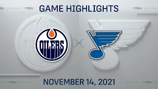 NHL Highlights | Oilers vs. Blues - Nov. 14, 2021