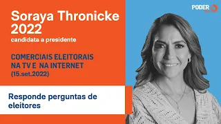 Soraya Thronicke (programa eleitoral 2min10seg. - TV): responde perguntas de eleitores (15.set.2022)