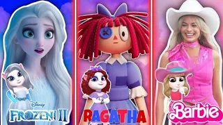 My Talking Angela 2 - Cosplay 🥰 Frozen Queen Elsa Vs Ragatha Circus Vs Barbie Girl 👧 New Girls