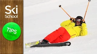 Standing Up After A Fall - How To Ski Tips (Beginners Lesson)