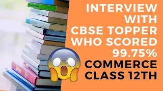 Interview with CBSE Topper who scored 99.75% | Hari Shankar