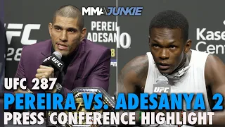 'He Makes Me Laugh': Alex Pereira, Israel Adesanya Trade Barbs at UFC 287 Press Conference