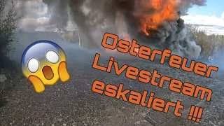 Osterfeuer eskaliert und endet mit Feuerwehreinsatz im Livestream | VivaAlex
