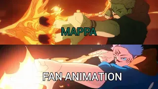 My Fan animated Version VS Mappa Official animation(Jujutsu kaisen Fan animation) sukuna Arrow scene