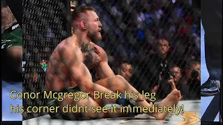 Conor Break his Leg/Ankle in slow motion - UFC 264 (His corner did'nt see it immediately)