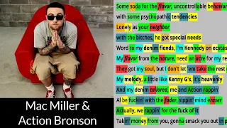 Mac Miller & Action Bronson- Red Dot Music - Rhyme Check lyric video