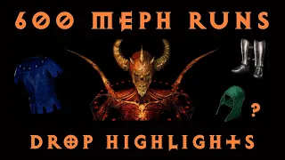 Diablo 2 Resurrected 600 Mephisto MF Runs Drop Highlights And Loot - D2R Drops