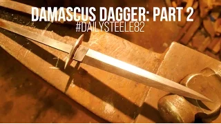 MAKING A DAMASCUS DAGGER #2! Fairbairn Sykes Style