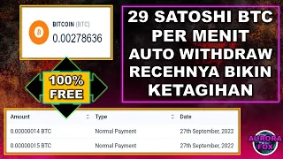 NEW FAUCET BITCOIN INSTAN CLAIM 2022 | REWARD 29 SATOSHI BITCOIN PER MENIT SUPER BESAR ! 100% GRATIS