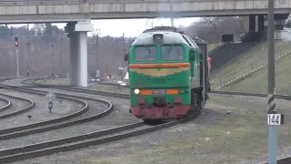 Тепловоз М62-1703 на ст. Лососно. Маневровые работы